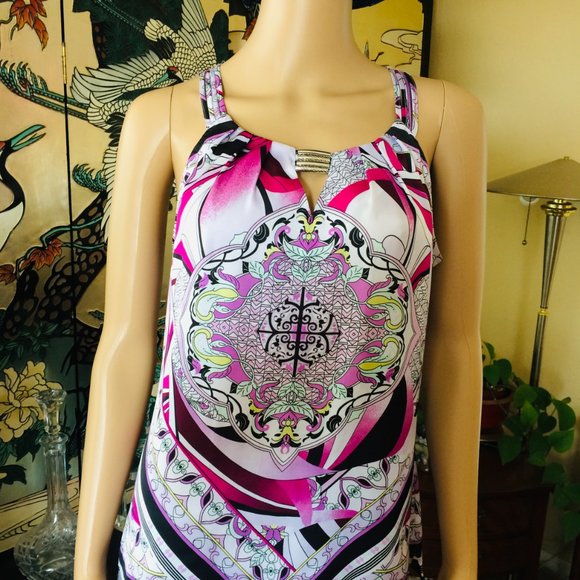 WHBM Multi Colored Top, Size 4 - Picture 2 of 8